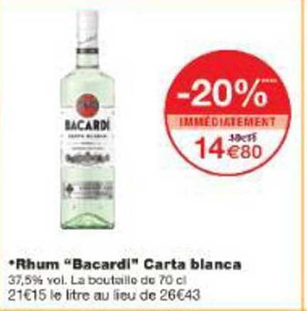 Rhum “Bacardi” Carta blanca