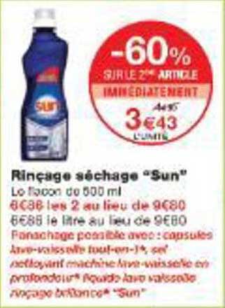 Rinçage séchage “Sun”