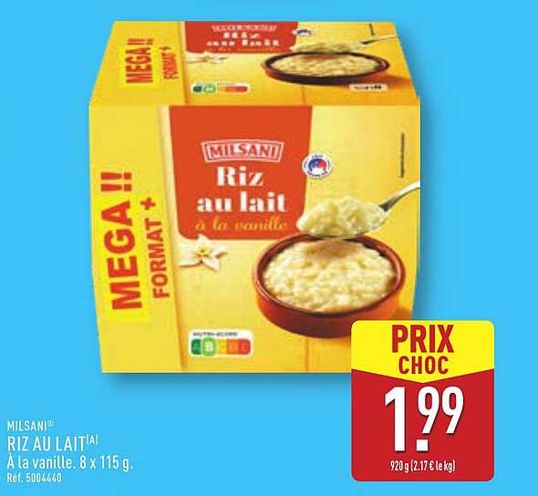 RIZ AU LAIT à la vanille 8 x 115 g