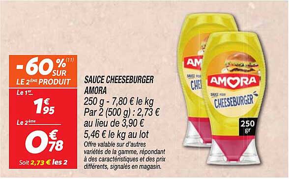 SAUCE CHEESEBURGER AMORA