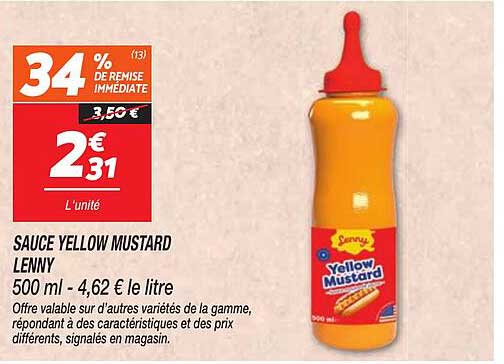 SAUCE YELLOW MUSTARD LENNY