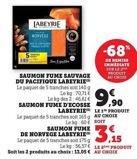 SAUMON FUME SAUVAGE DU PACIFIQUE LABEYRIE