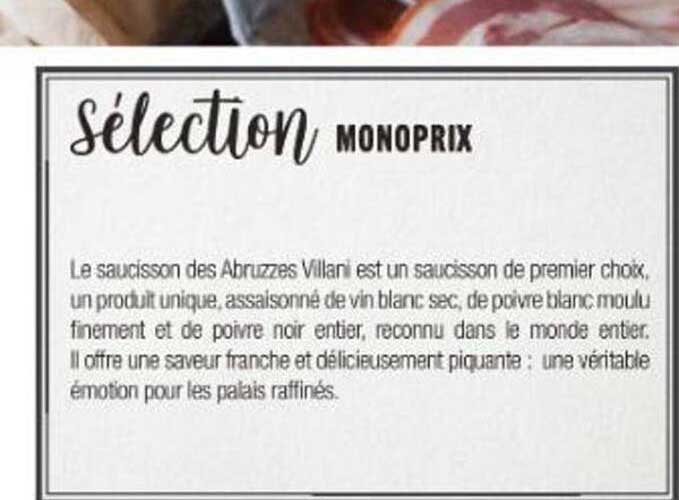 sélection MONOPRIX