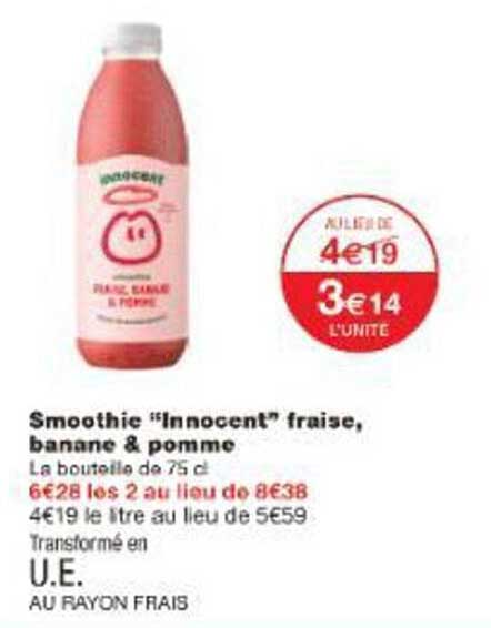 Smoothie "Innocent" fraise, banane & pomme