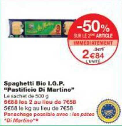 Spaghetti Bio I.G.P. "Pastificio Di Martino"