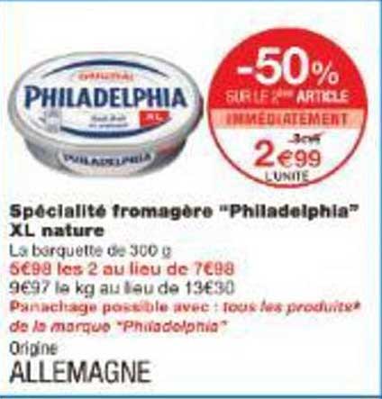 Spécialité fromagère "Philadelphia" XL nature