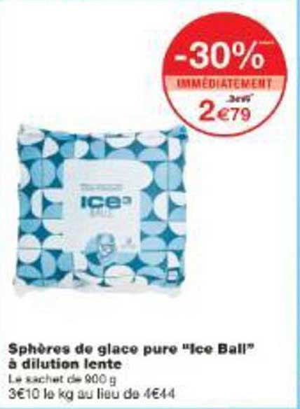 Sphères de glace pure "Ice Ball" à dilution lente