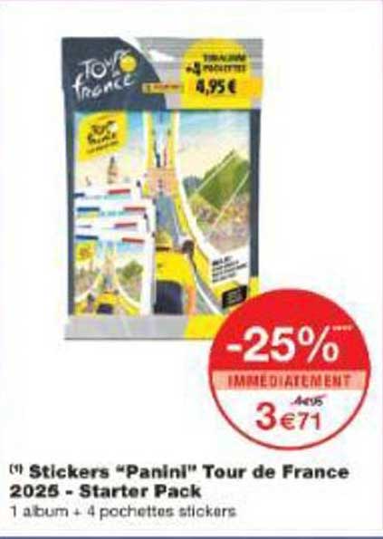 Stickeurs "Panini" Tour de France 2025 - Starter Pack