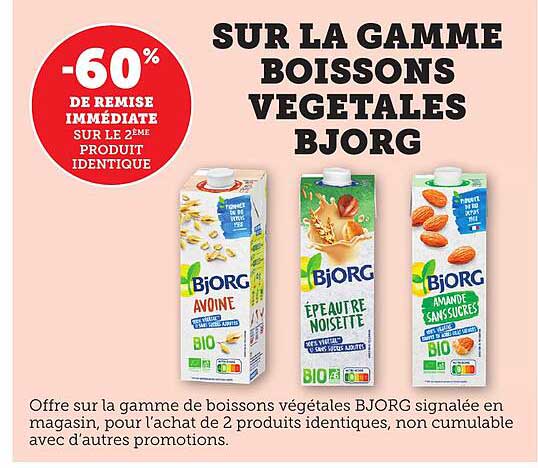 SUR LA GAMME BOISSONS VEGETALES BJORG
