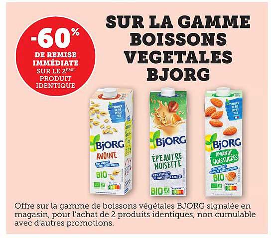 SUR LA GAMME BOISSONS VEGETALES BJORG