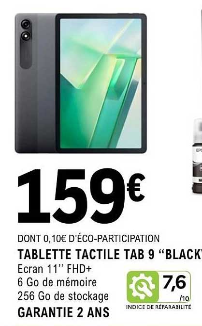 TABLETTE TACTILE TAB 9 "BLACK"