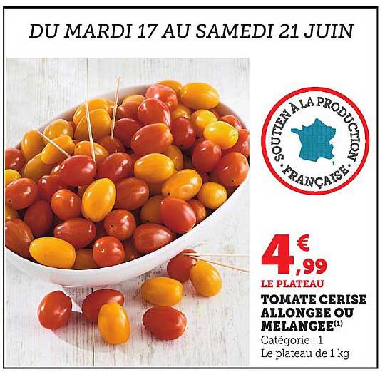 TOMATE CERISE ALLONGEE OU MELANGEE
