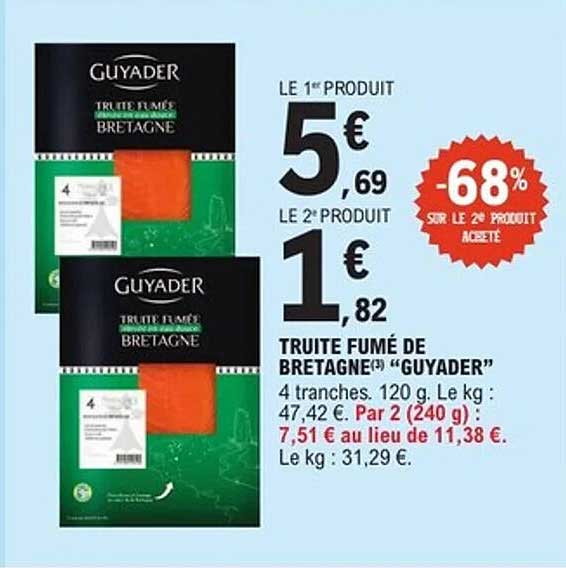 TRUITE FUMÉE DE BRETAGNE "GUYADER"