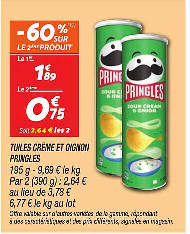 TUILLES CRÈME ET OIGNON PRINGLES