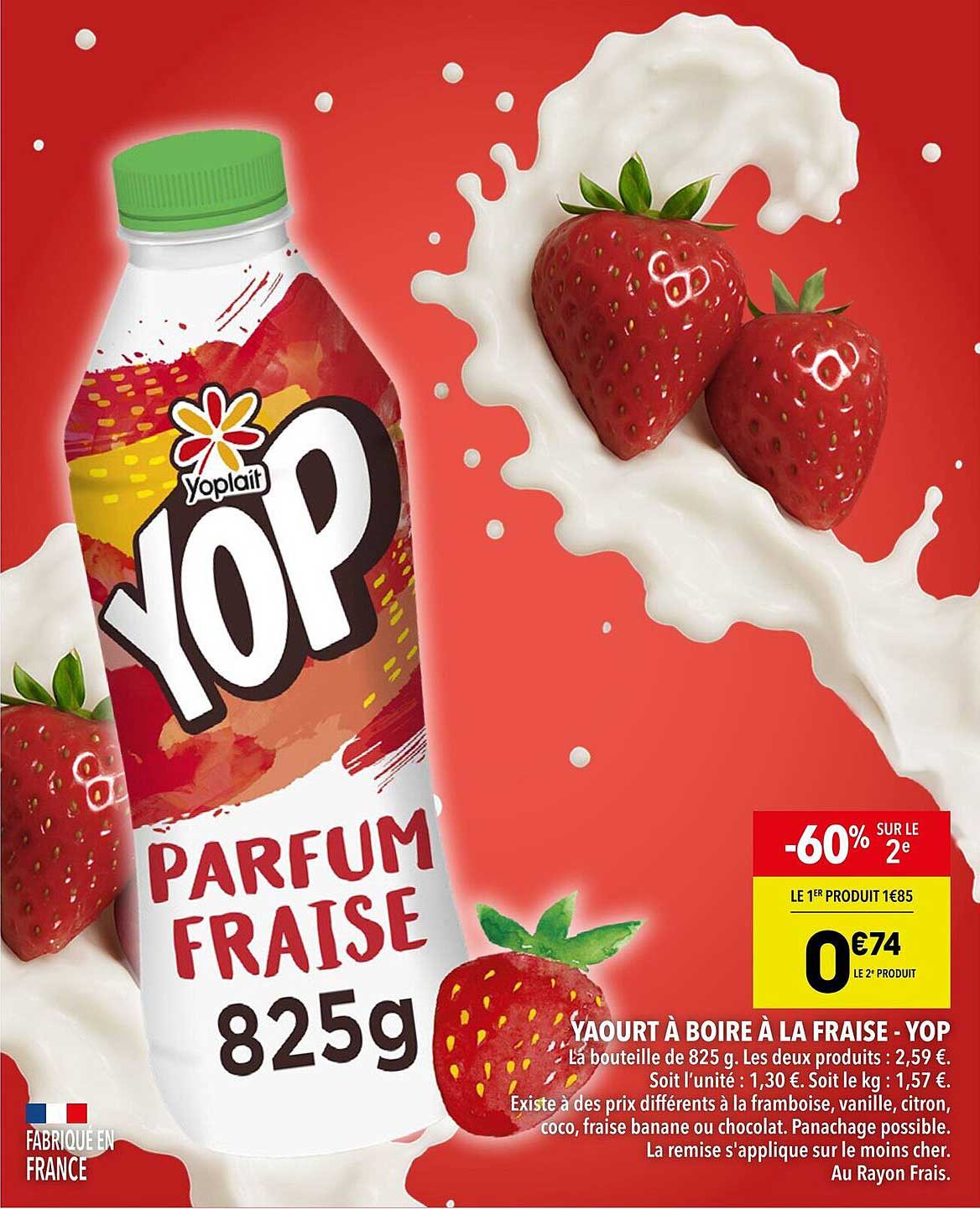 YAOURT À BOIRE À LA FRAISE - YOP