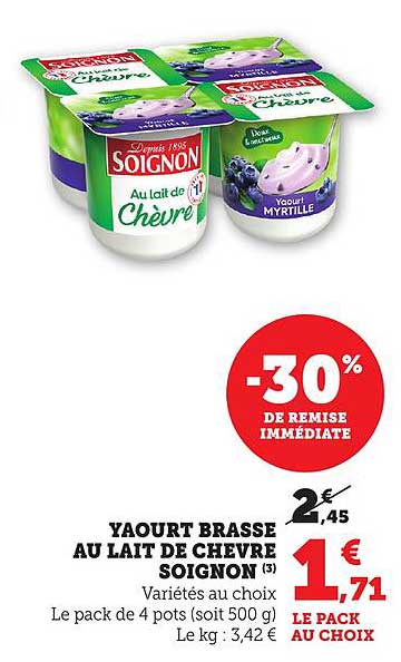 YAOURT BRASSÉ AU LAIT DE CHÈVRE SOIGNON