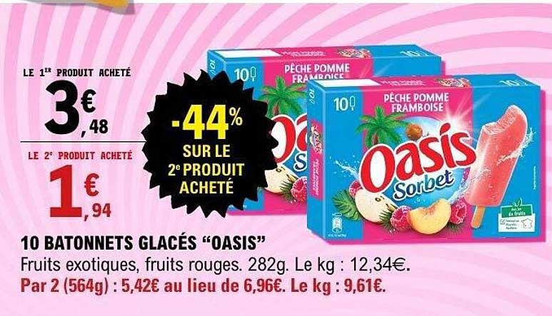 10 BATONNETS GLACÉS “OASIS”