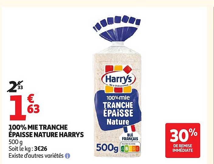 100% MIE TRANCHE ÉPAISSE NATURE HARRYS