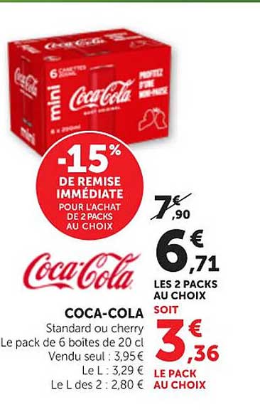 -15% DE REMISE IMMÉDIATE POUR L’ACHAT DE 2 PACKS AU CHOIX