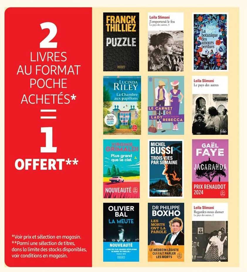 2 LIVRES AU FORMAT POCHE ACHETÉS* = 1 OFFERT**
