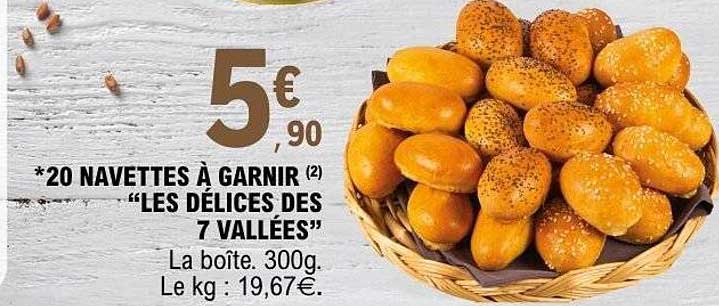 *20 NAVETTES À GARNIR (2) “LES DELICES DES 7 VALLÉES”