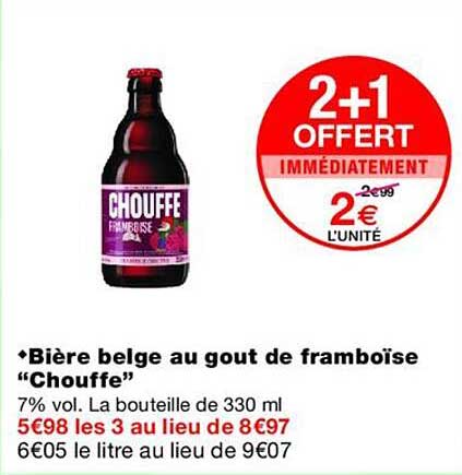 2+1 OFFERT IMMÉDIATEMENT 2€ L'UNITÉ