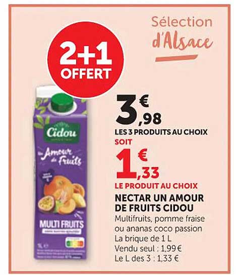2+1 OFFERT Sélection d'Alsace