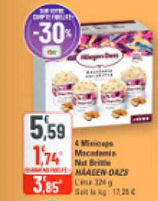 4 Mini-cups Macadamia Nestlé LA LÉGENDE D’ALSACE 12x32 g