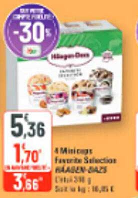 4 Mini pots Ferrari Sélection de HAAGEN-DAZS
