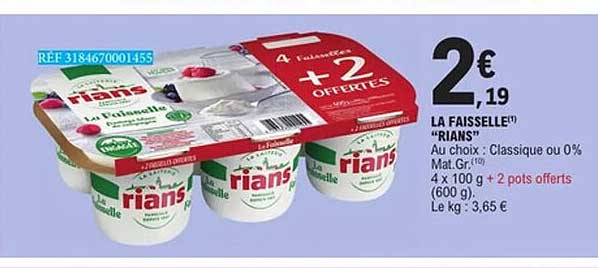 4 Yaourts + 2 OFFERTES