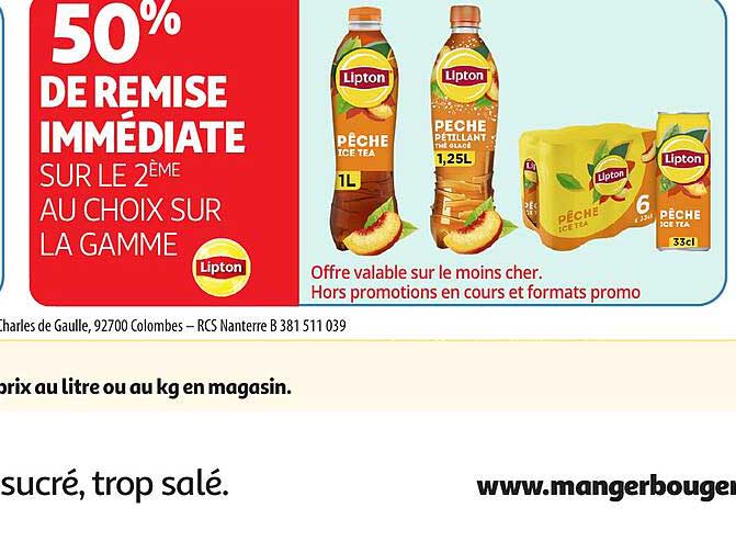 50% DE REMISE IMMÉDIATE SUR LE 2ème AU CHOIX SUR LA GAMME