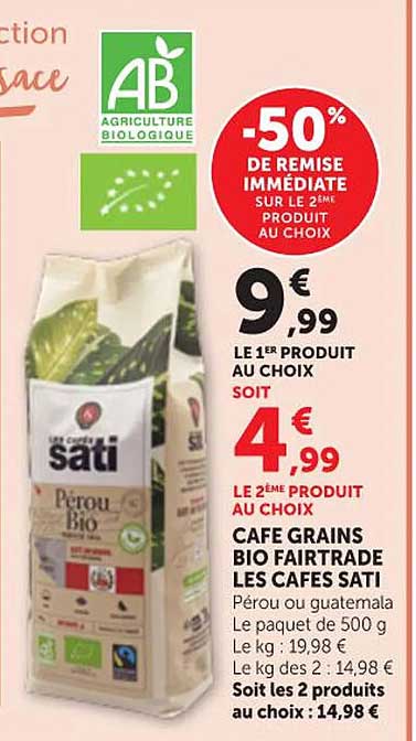 -50% DE REMISE IMMEDIATE SUR LE 2ÈME PRODUIT AU CHOIX