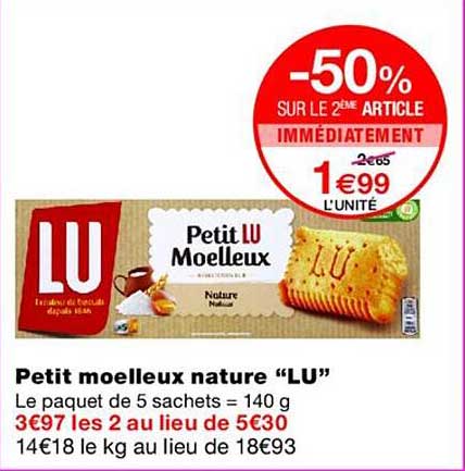 -50% SUR LE 2e ARTICLE IMMÉDIATEMENT