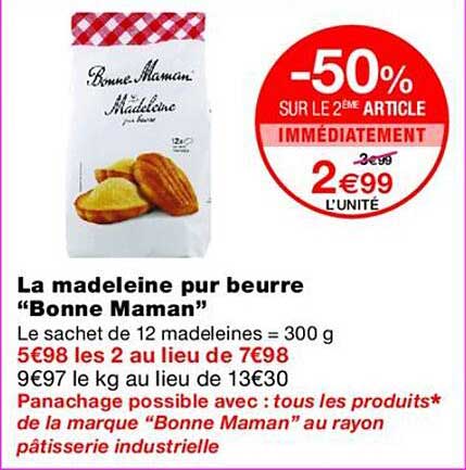 -50% SUR LE 2ÈME ARTICLE IMMÉDIATEMENT 2€99 L’UNITÉ