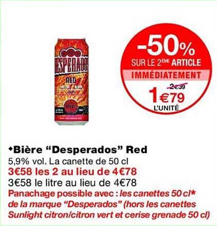 -50% SUR LE 2ÈME ARTICLE IMMÉDIATEMENT