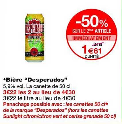 -50% SUR LE 2EME ARTICLE IMMEDIATEMENT