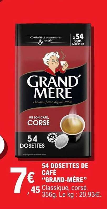 54 DOSETTES DE CAFÉ “GRAND-MÈRE”