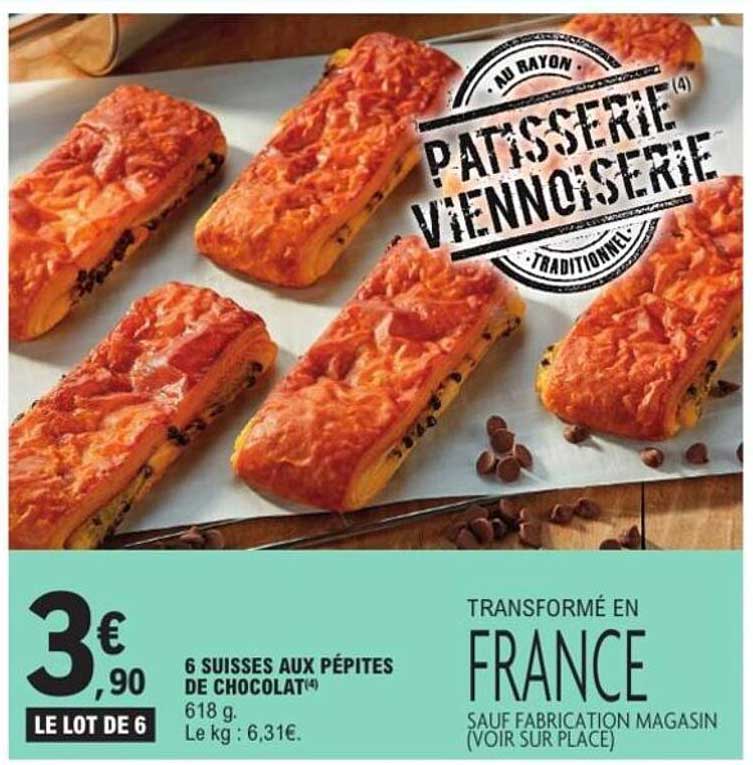 6 SUISSES AUX PÉPITES DE CHOCOLAT(4)