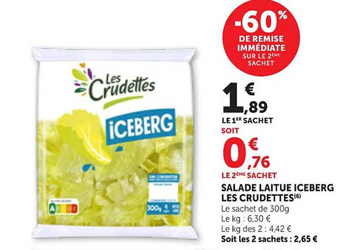 -60% DE REMISE IMMÉDIATE SUR LE 2ÈME SACHET