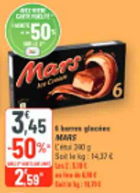 8 barres glacées MARS