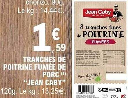 8 tranches fines de POITRINE FUMÉES
