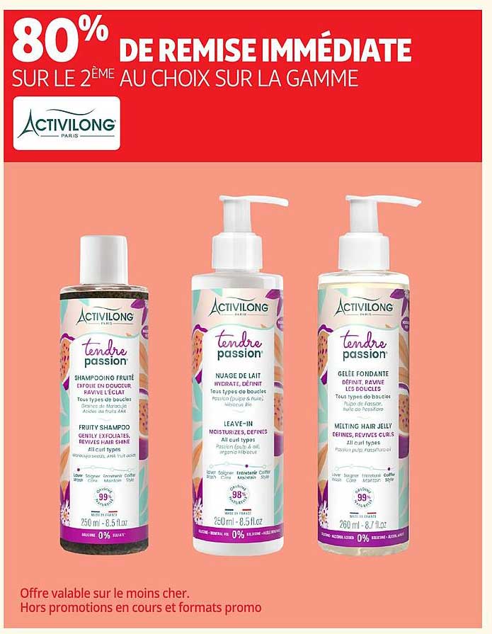 80% DE REMISE IMMÉDIATE SUR LE 2ÈME AU CHOIX SUR LA GAMME