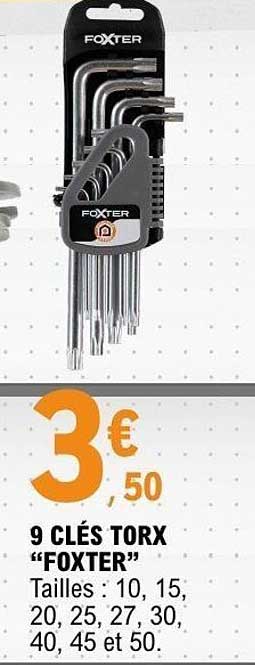9 CLÉS TORX “FOXTER”