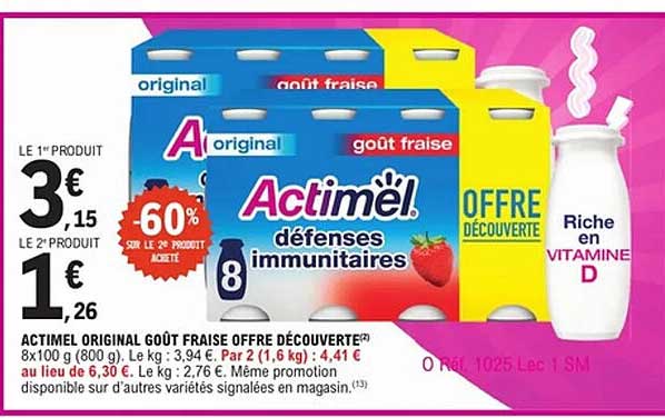 Actimel défenses immunitaires