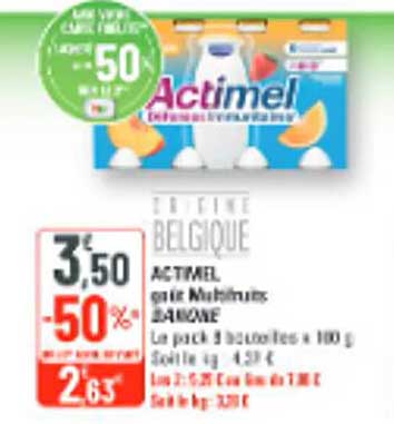 Actimel saveurs tropicales