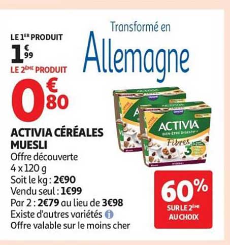 ACTIVIA CÉRÉALES MUESLI