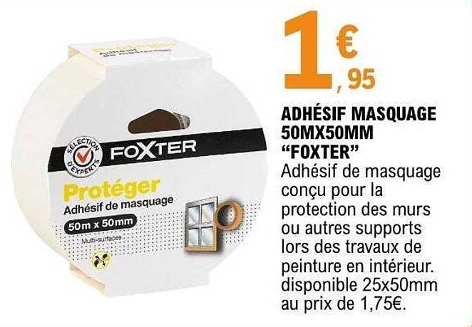 ADHÉSIF MASQUAGE 50MX50MM “FOXTER”
