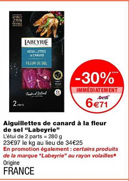 Aiguillettes de canard à la fleur de sel “Labeyrie”