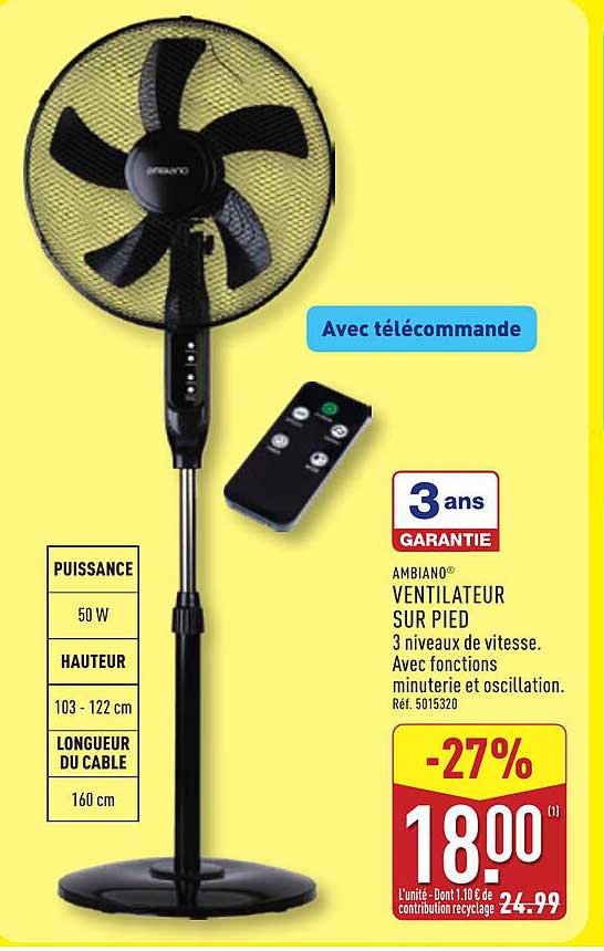 AMBIANO® VENTILATEUR SUR PIED