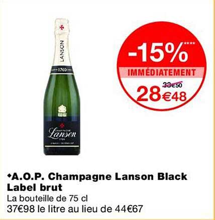 A.O.P. Champagne Lanson Black Label brut